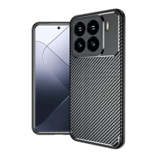 Gigapack Xiaomi 15 szilikon telefonvédő (ütésállóság, légpárnás sarok, karbon minta) fekete tok és táska