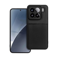 Gigapack Xiaomi 15 szilikon telefonvédő (ütésállóság, mágneses, bőr hatású hátlap, csíkos) fekete tok és táska