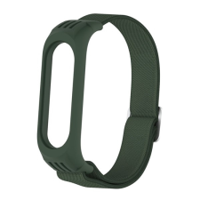 Gigapack Xiaomi Mi Band 6 pótszíj (egyedi méret, állítható, textil) sötétzöld okosóra kellék