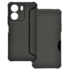 Gigapack Xiaomi Poco C65 karbon mintás fliptok sötétzöld (GP-154441) (GP-154441) tok és táska