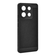 Gigapack Xiaomi Poco X6 5G műanyag telefonvédő (légáteresztő, lyukacsos, kameravédő) fekete tok és táska