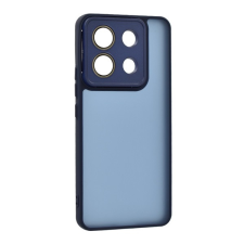 Gigapack Xiaomi Poco X6 5G szilikon telefonvédő (ütésállóság, akril hátlap, kameravédő) sötétkék tok és táska