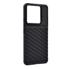 Gigapack Xiaomi Poco X6 5G szilikon telefonvédő (ütésállóság, csíkos, dombor minta) fekete tok és táska