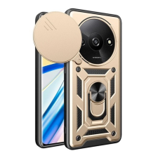 Gigapack Xiaomi Redmi A3 defender műanyag telefonvédő (ütésállóság, szilikon belső, tartógyűrű, kameravédő) arany tok és táska