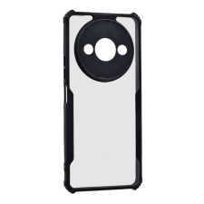 Gigapack Xiaomi Redmi A3 szilikon telefonvédő (ütésállóság, légpárnás sarok, akril hátlap, kameravédő) fekete tok és táska