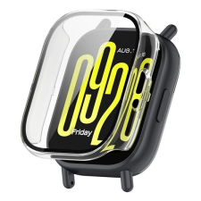 Gigapack Xiaomi Redmi Watch 5 Lite műanyag keret (bumper, ütésállóság + kijelzővédő üveg) átlátszó okosóra kellék