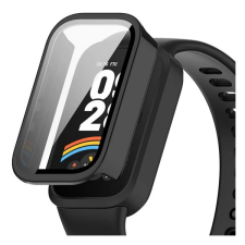 Gigapack Xiaomi Smart Band 9 Active műanyag keret (bumper, ütésállóság + kijelzővédő üveg) fekete okosóra kellék