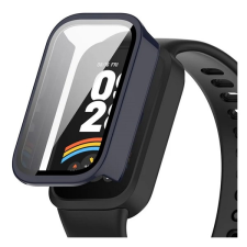 Gigapack Xiaomi Smart Band 9 Active műanyag keret (bumper, ütésállóság + kijelzővédő üveg) sötétkék okosóra kellék