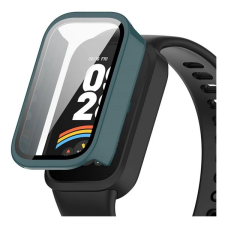 Gigapack Xiaomi Smart Band 9 Active műanyag keret (bumper, ütésállóság + kijelzővédő üveg) sötétzöld okosóra kellék