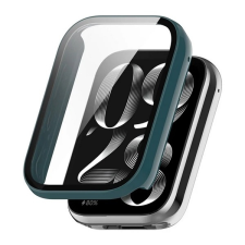 Gigapack Xiaomi Smart Band 9 Pro műanyag keret (bumper, ütésállóság + kijelzővédő üveg) sötétzöld okosóra kellék