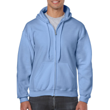 GILDAN Cipzáras kenguru zsebes kapucnis pulóver, Gildan GI18600, Carolina Blue-3XL férfi pulóver, kardigán
