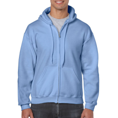 GILDAN Cipzáras kenguru zsebes kapucnis pulóver, Gildan GI18600, Carolina Blue-XL
