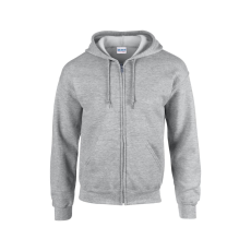 GILDAN Cipzáras kenguru zsebes kapucnis pulóver, Gildan GI18600, Sport Grey-5XL