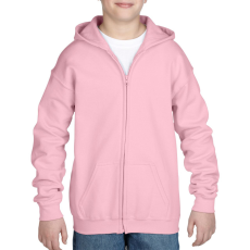 GILDAN Cipzáros kapucnis gyerekpulóver, Gildan GIB18600, Light Pink-L