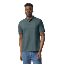 GILDAN DryBlend rövid ujjú galléros férfi póló, Gildan GI8800, Dark Heather-3XL férfi póló