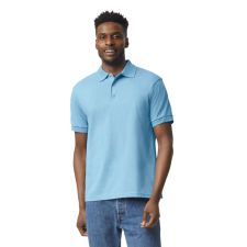 GILDAN DryBlend rövid ujjú galléros férfi póló, Gildan GI8800, Light Blue-2XL férfi póló