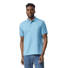 GILDAN DryBlend rövid ujjú galléros férfi póló, Gildan GI8800, Light Blue-M