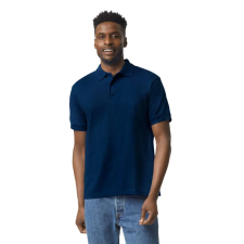 GILDAN DryBlend rövid ujjú galléros férfi póló, Gildan GI8800, Navy-L férfi póló