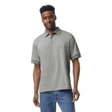 GILDAN DryBlend rövid ujjú galléros férfi póló, Gildan GI8800, Sport Grey-M férfi póló