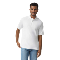 GILDAN DryBlend rövid ujjú galléros férfi póló, Gildan GI8800, White-3XL