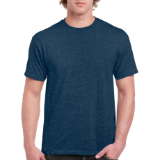 GILDAN Előmosott kerek nyakkivágásu ultra póló, Gildan GI2000, Heather Navy-5XL
