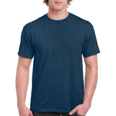 GILDAN Előmosott kerek nyakkivágásu ultra póló, Gildan GI2000, Heather Navy-M