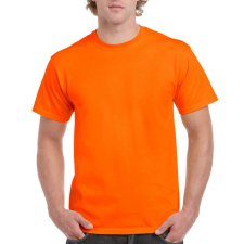 GILDAN Előmosott kerek nyakkivágásu ultra póló, Gildan GI2000, S.Orange-5XL férfi póló
