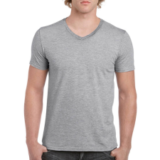 GILDAN Férfi póló Rövid ujjú Gildan Gildan Mens Softstyle V-Neck T-Shirt - L, Sportszürke férfi póló