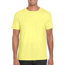 GILDAN Férfi póló Rövid ujjú Gildan Softstyle Ring Spun T-Shirt - S, Cornsilk (világossárga) férfi póló