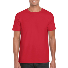 GILDAN Férfi póló Rövid ujjú Gildan Softstyle Ring Spun T-Shirt - S, Piros férfi póló