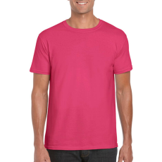 GILDAN Férfi póló Rövid ujjú Gildan Softstyle Ring Spun T-Shirt - XL, Heliconia (sötét rózsaszín)