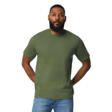 GILDAN GI3000 körkötött rövid ujjú férfi pamut póló, Military Green-3XL férfi póló