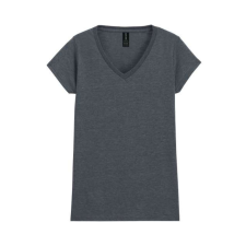 GILDAN GIL64V00-EX rövid ujjú V-nyakú softstyle Női póló Dark Heather-2XL női póló