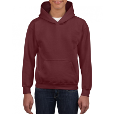 GILDAN Gyerek kapucnis pulóver Gildan GIB18500 Heavy Blend™ Youth Hooded Sweatshirt -XS, Maroon gyerek pulóver, kardigán