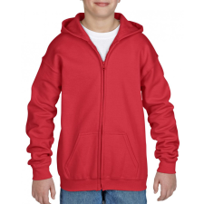 GILDAN Gyerek kapucnis pulóver Gildan GIB18600 Heavy Blend™ Youth Full Zip Hooded Sweatshirt -M, Red gyerek pulóver, kardigán
