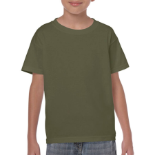 GILDAN Gyerek póló Rövid ujjú Gildan Heavy Cotton Youth T-Shirt - XL (182), Katonai zöld gyerek póló