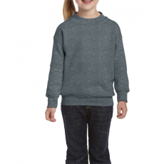 GILDAN Gyerek pulóver Gildan GIB18000 Heavy Blend™ Youth Crewneck Sweatshirt -XS, Dark Heather