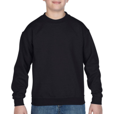 GILDAN Gyerek Pulóver Hosszú ujjú Gildan Heavyweight Blend Youth Crew Neck - XL (176), Fekete