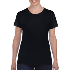 GILDAN heavy GIL5000 rövid ujjú környakas Női pamut póló, Fekete-XL