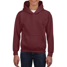 GILDAN Kapucnis gyerekpulóver kenguruzsebbel, Gildan GIB18500, Maroon-XL