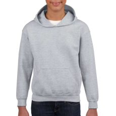 GILDAN Kapucnis gyerekpulóver kenguruzsebbel, Gildan GIB18500, Sport Grey-XL