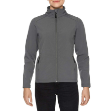 GILDAN Karcsúsított softshell cipzáros női dzseki, Gildan GILSS800, Charcoal-M női dzseki, kabát