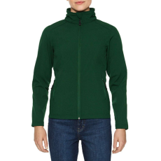 GILDAN Karcsúsított softshell cipzáros női dzseki, Gildan GILSS800, Forest Green-2XL