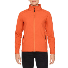 GILDAN Karcsúsított softshell cipzáros női dzseki, Gildan GILSS800, Orange-M