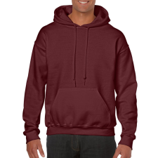 GILDAN Kenguru zsebes kapucnis pulóver, Gildan GI18500, Maroon-3XL férfi pulóver, kardigán