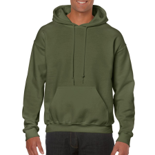 GILDAN Kenguru zsebes kapucnis pulóver, Gildan GI18500, Military Green-3XL férfi pulóver, kardigán