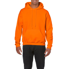 GILDAN Kenguru zsebes kapucnis pulóver, Gildan GI18500, S.Orange-M férfi pulóver, kardigán