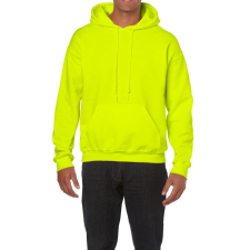 GILDAN Kenguru zsebes kapucnis pulóver, Gildan GI18500, Safety Green-5XL férfi pulóver, kardigán