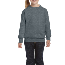GILDAN Kereknyakú gyerekpulóver, Gildan GIB18000, Dark Heather-M