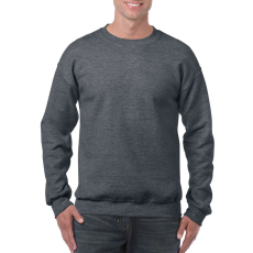 GILDAN Kereknyakú körkötött pulóver, Gildan GI18000, Dark Heather-L